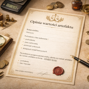 Wycena artefaktu – standardowa opinia wartości